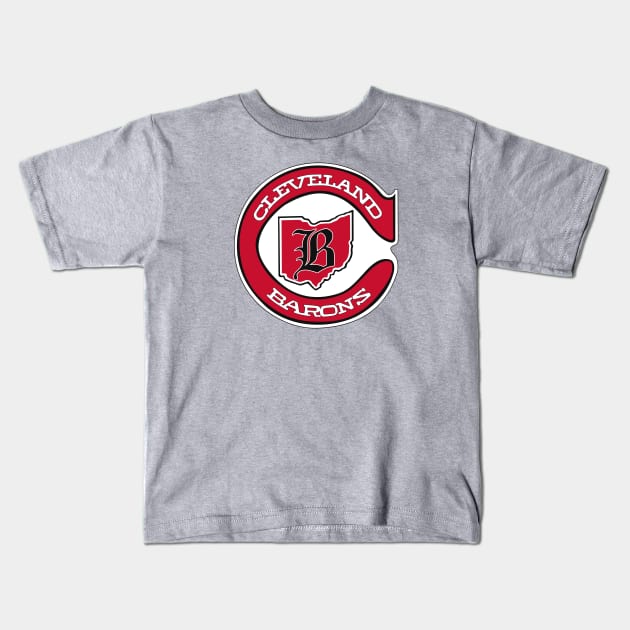 DEFUNCT - Cleveland Barons Hockey Kids T-Shirt by LocalZonly